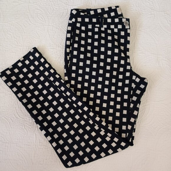 Michael Michael Kors Pants Size 4 Womens Geometric Pattern Offece Professional - Picture 3 of 9